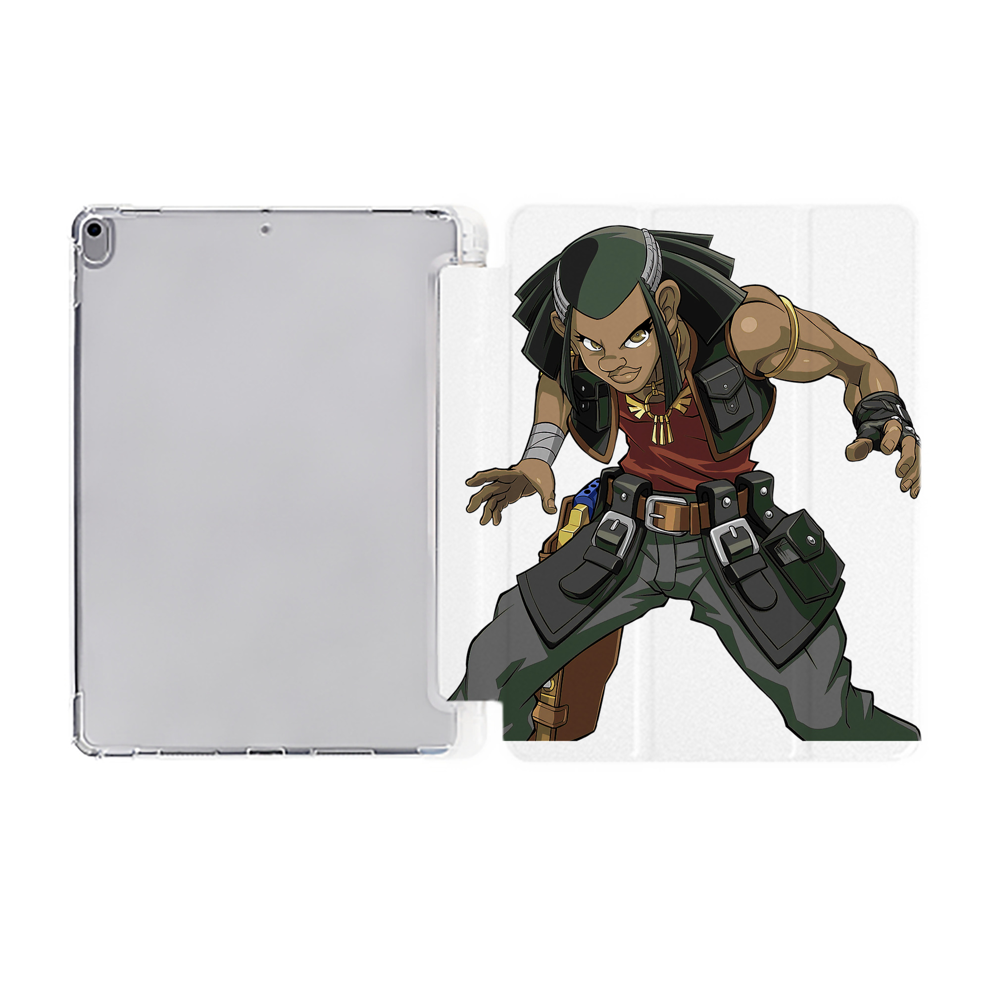 （画像用） 遊☆戯☆王 Yu-Gi-Oh! IPad ケース ペン収納付き 三つ折りスタンド PUレザー×シリコン 対応機種9.5/10.5/10.9インチ